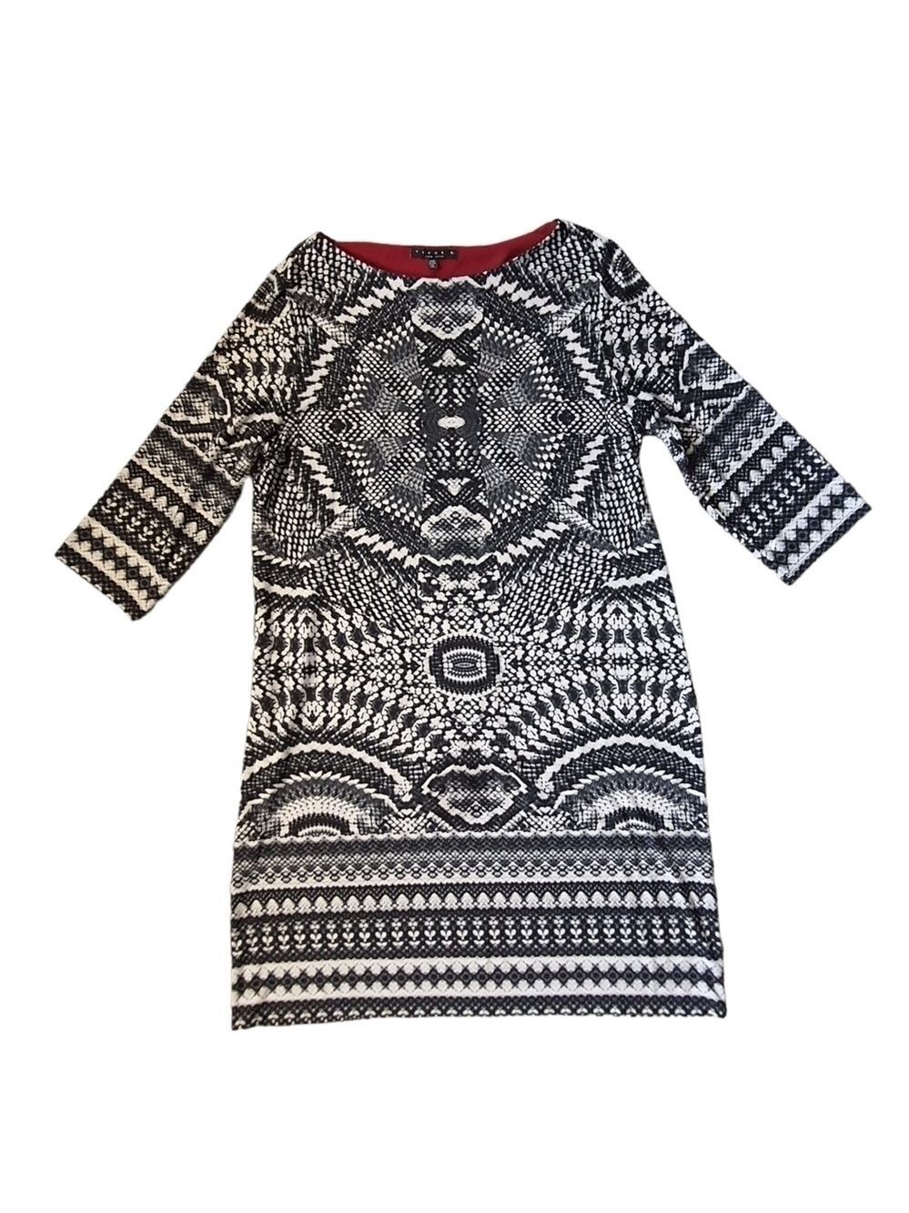 Tiana B. New York Long Sleeve Dress Round Neck, Stretch, Midi, Size XL